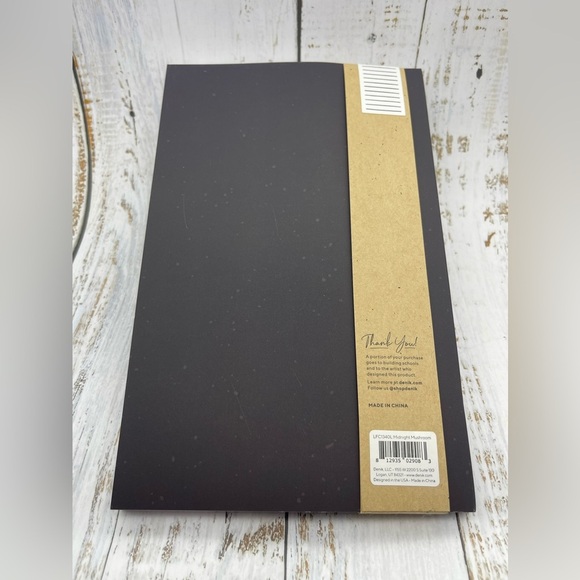 DENIK MIDNIGHT MUSHROOM CLASSIC LAYFLAT NOTEBOOK, Lined, NWT - Picture 2 of 6